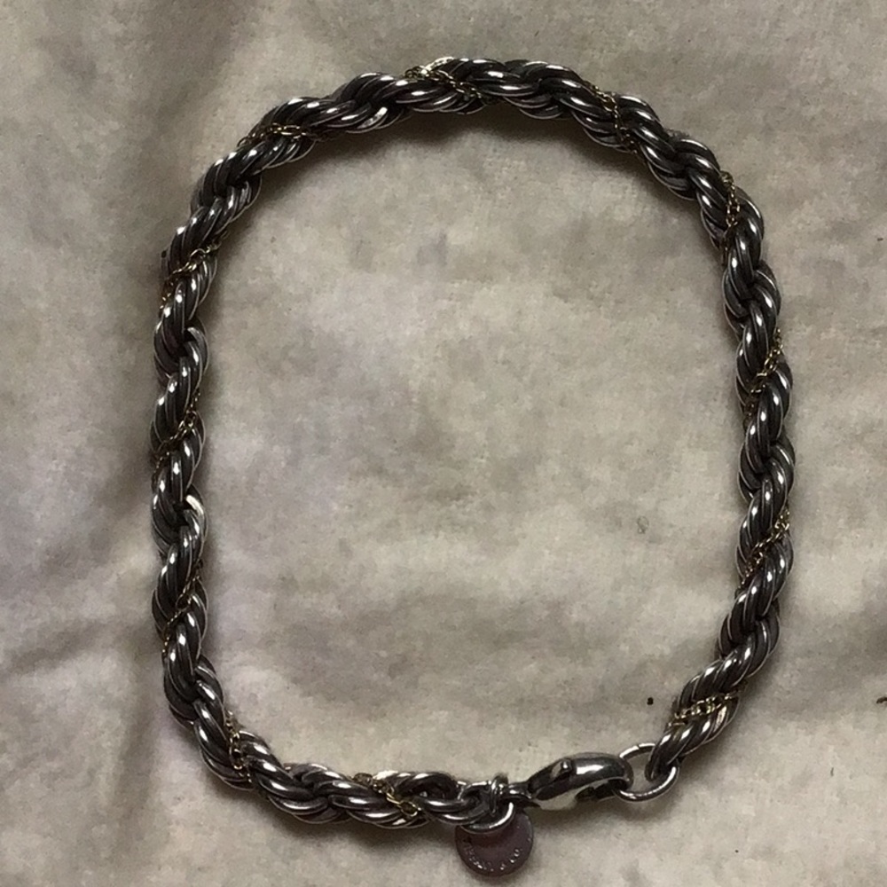 Tiffany & Co. SS  and 18K Gold Rope Bracelet.